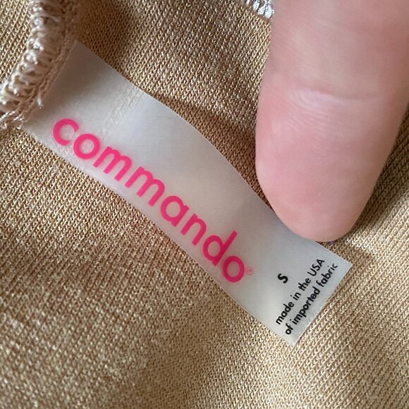 Commando Bodysuit - Rose Gold Metallic Sleeveless Thong - Size Small - Picture 5 of 7